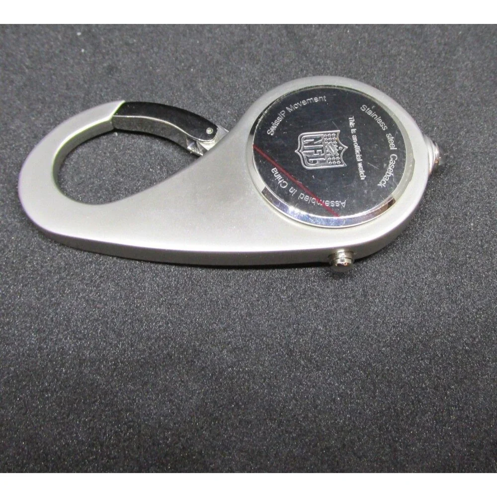 NFL Chicago Bears Analog Pocket Watch Men Compass Flash Light Snap-on